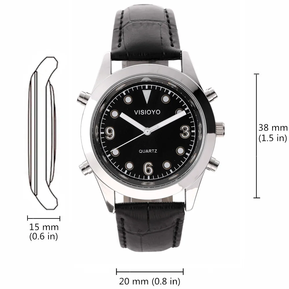 Reloj árabe con alarma, esfera negra, TASB-23ARAB