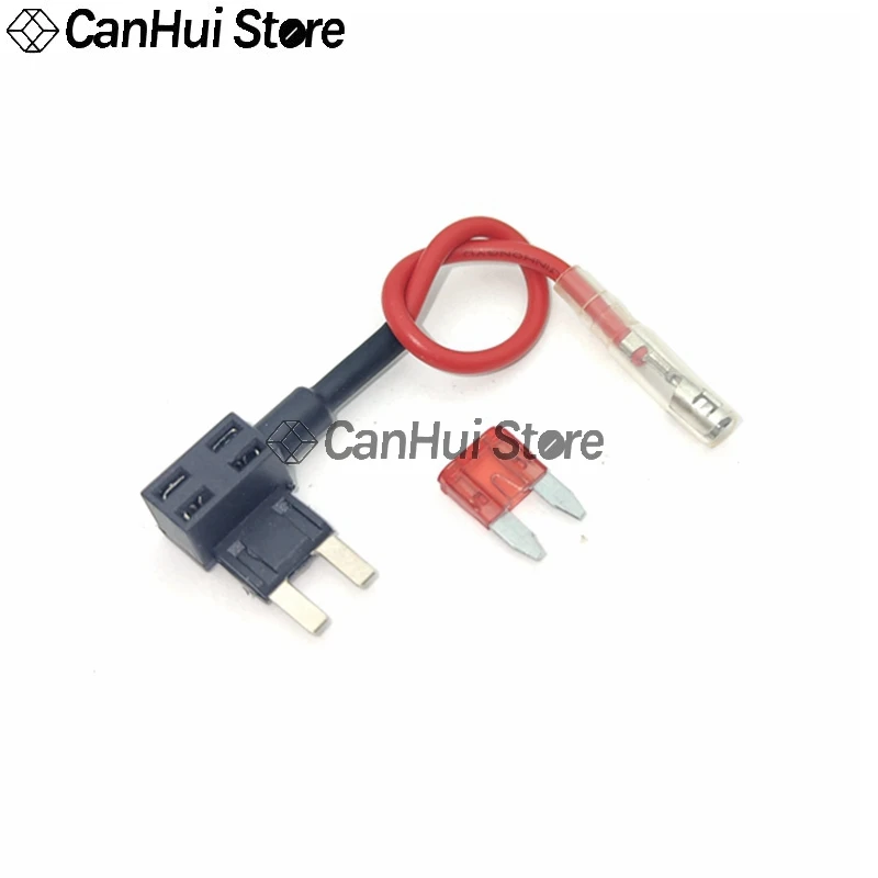 12V Mini Small Medium Size Car Fuse Holder Add-a-circuit TAP Adapter with 10A Standard ATM Blade Fuse Take Electrical Appliances