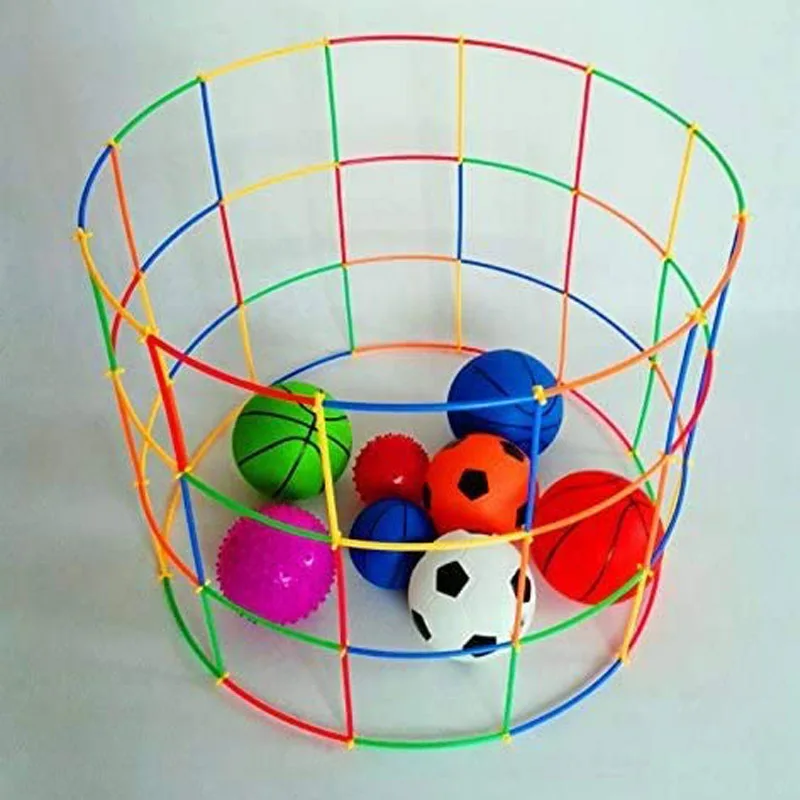 4D-Gebäude Strohhalme und Anschlüsse für Kinder Blocques De Construc charakteristische pädagogische ineinandergreifende Plastikspielzeuge Bouwstenen Kinderen – Detail 2