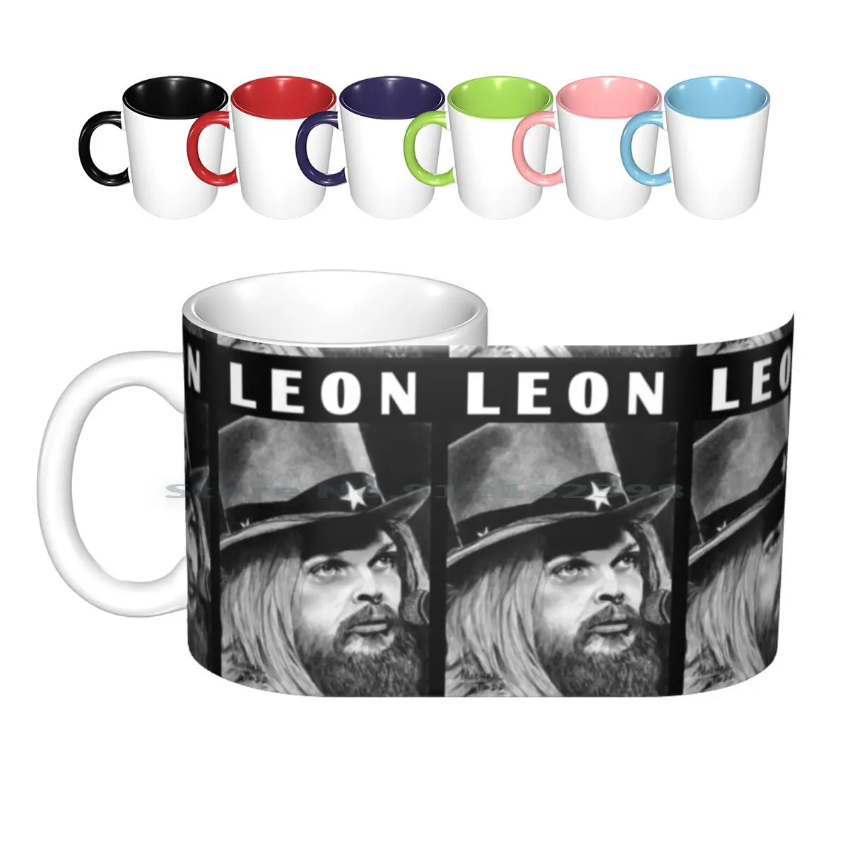 

Керамические кружки Leon, кофейные чашки, кружка для молока, чая, Леон, Рассел, звезда, блюз, пианино, записывающее песни, певица, икона Sixties, креативные