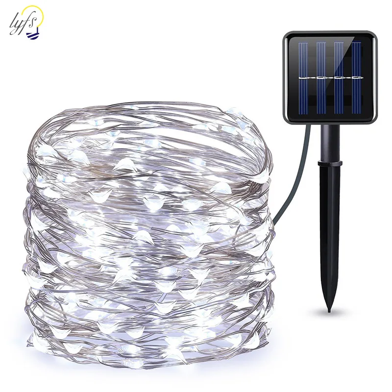 Solar Panel LED Outdoor Solar Lamp String Lights 200 LEDs Fairy Holiday Christmas Party Garland Solar Garden Waterproof Decor