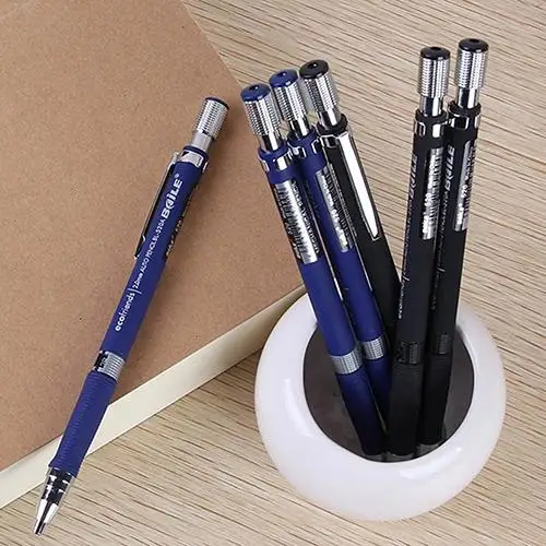 1Pc 2.0mm Black Lead Holder Drafting Drawing Study Stationery Mechanical Pencil Professional Student for School Office