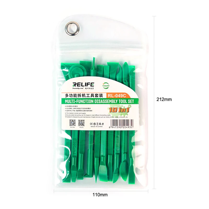 Spudger en plastique 10 en 1 outils d'ouverture, pied-de-biche sûr pour téléphone portable Pad ordinateur portable bricolage démontage kit d'outils de réparation