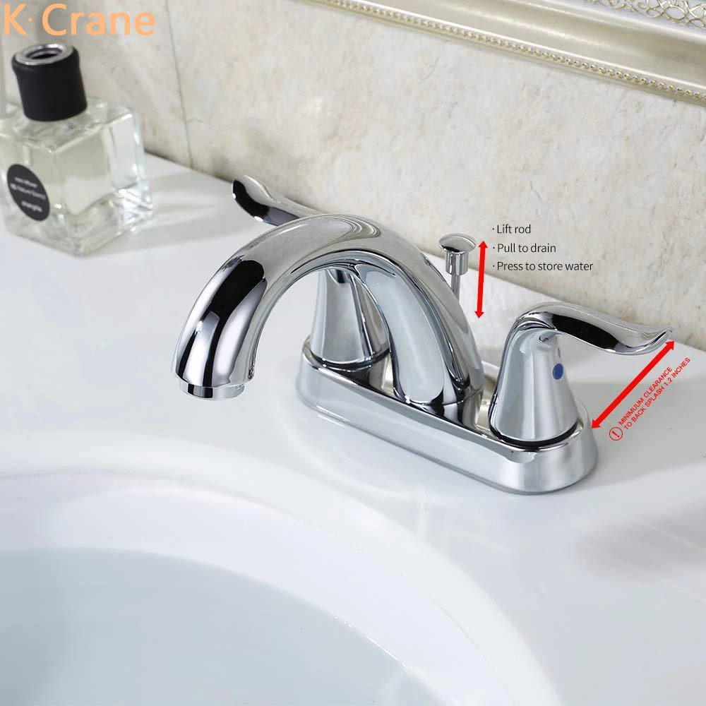 

Three Hole Faucet Bathroom Dual Handle Brass Tap Hot Cold Mixer Chrome Grifo Deck Mounted Basin Sink Torneira Luxury Copper Taps