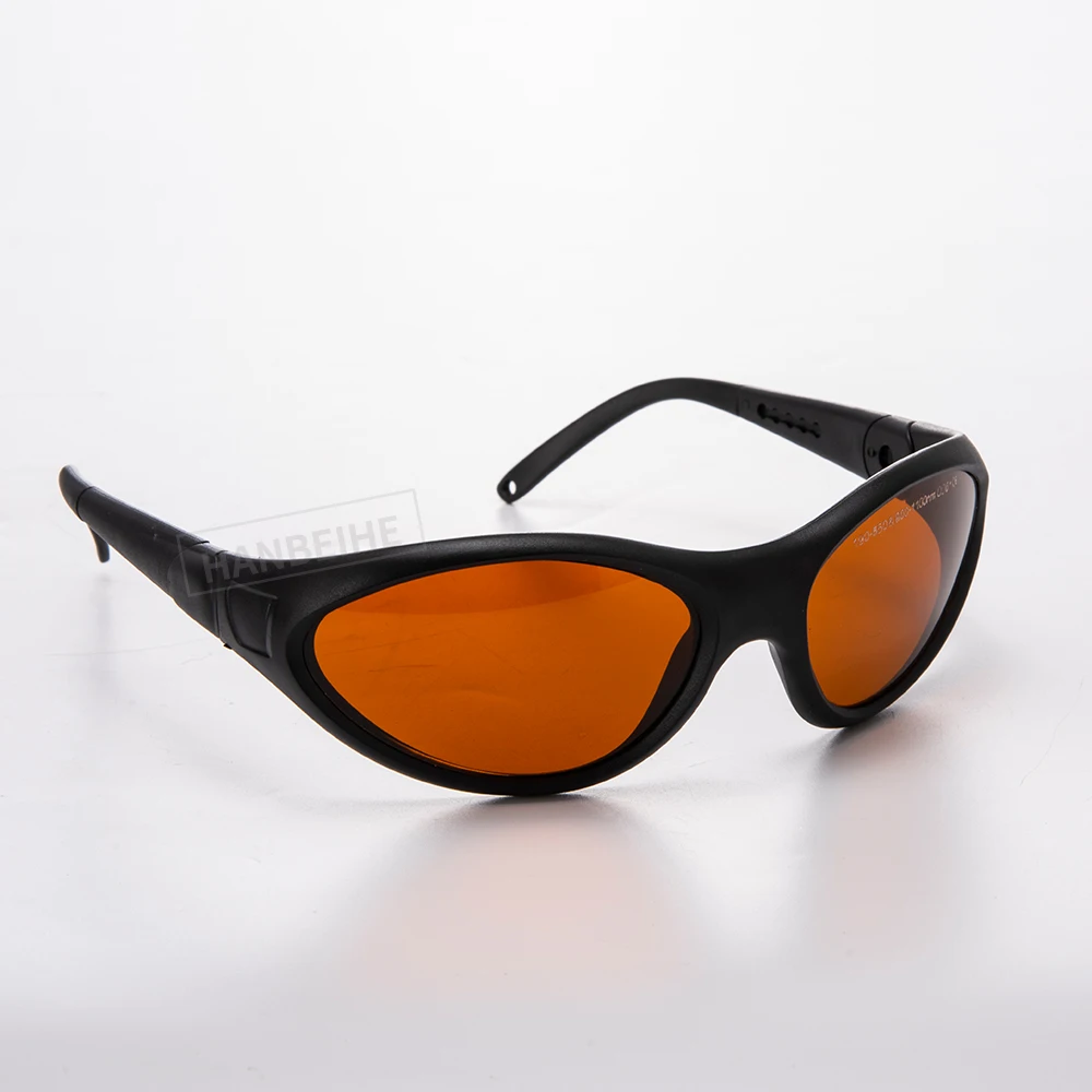 

laser safety glasses for 532 and 1064nm laser sport frame O.D 6+ CE cleaning cloth black hard box