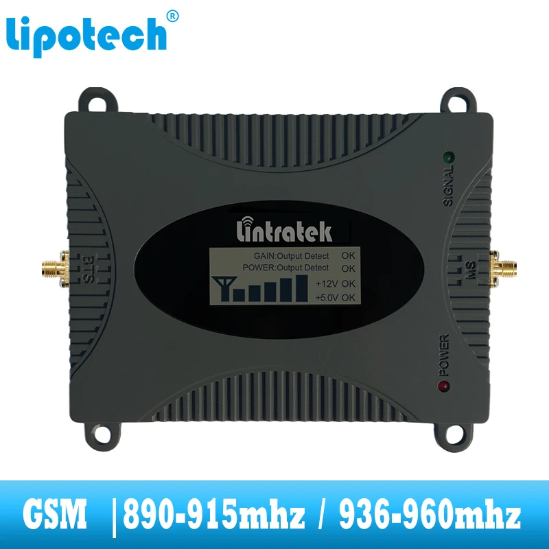 lintratek Mobile Cell Phone Signal Booster 2G GSM 900MHz cellular Repeater communication amplifier with Yagi and whid  antenna