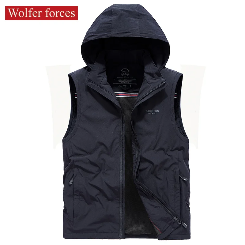 Quick Drying Vest Men's Spring Autumn Thin Jacket Trend Sports Vest Plus Oversized Sleeveless Vest Jacket