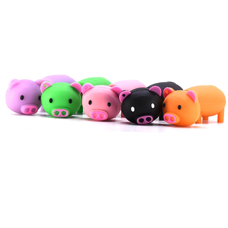 Cute Pig Usb Flash Drive 128GB Animal U Disk Memory Stick Cartoon Pendrive Pen Drive 256GB USB Stick 32GB 4GB 16GB 8GB 64GB Gift