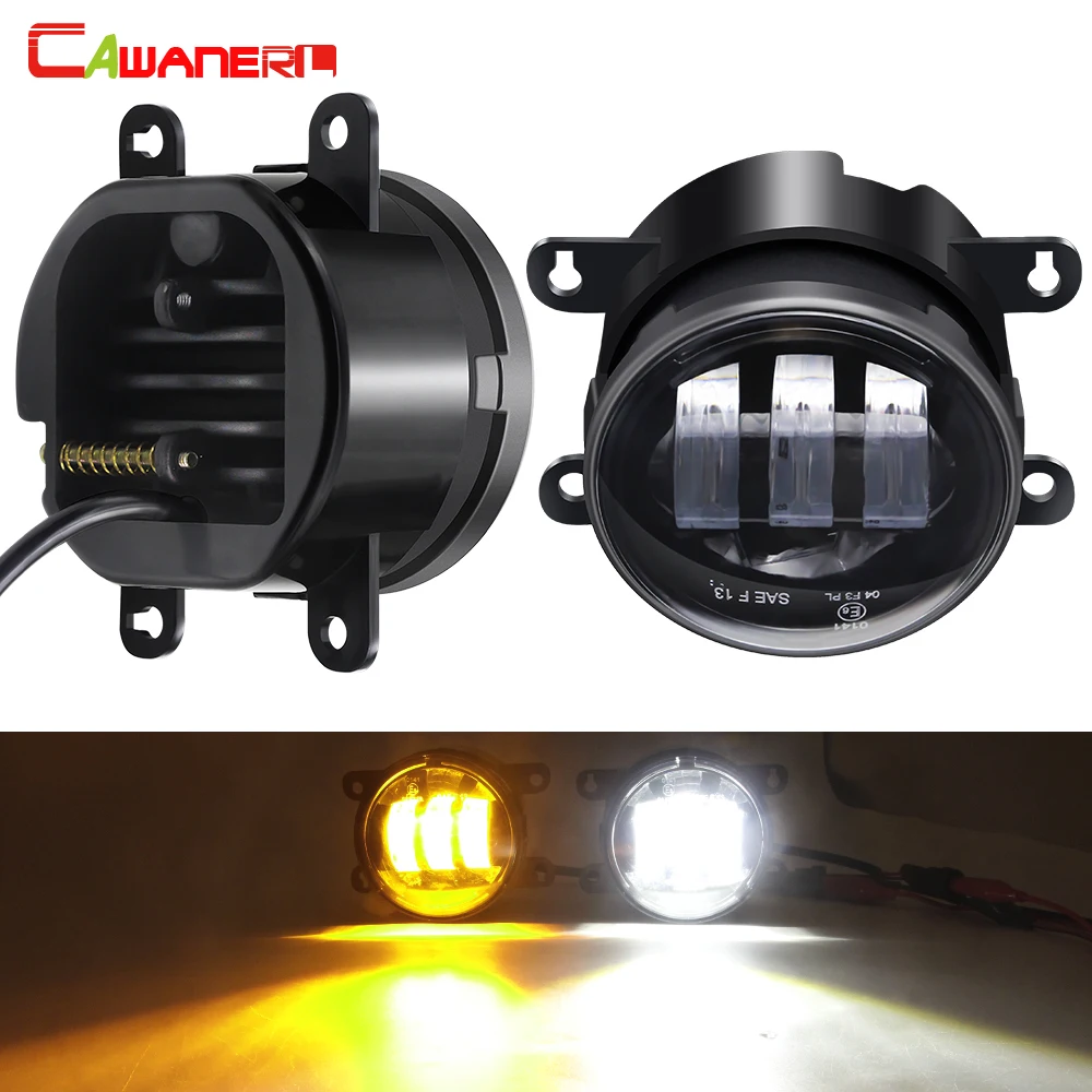 Cawanerl 30W 6000LM LED Fog Light Car Front Fog Lamp DRL White Amper For Land Rover Range Rover Discovery Freelander