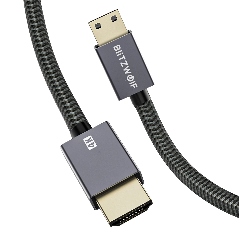 BlitzWolf 4K 18Gbps Mini HDMI-compatible to HDMI-compatible Cable Wire 4K*2K@60H 18Gbps Transfer PP Braided Jacke Video Cables