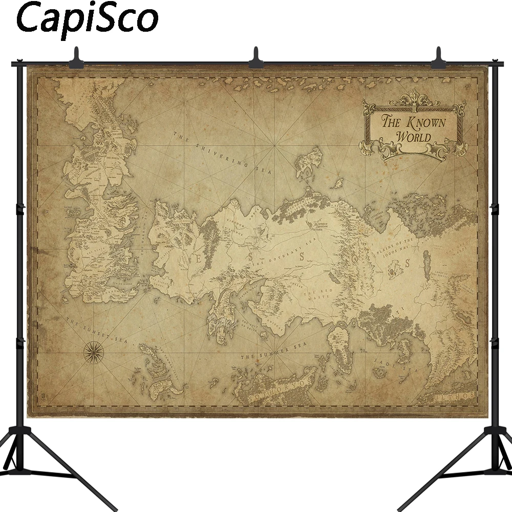 

Capisco photography backdrop known world map theme birthday party vintage custom background photobooth photocall photo studio