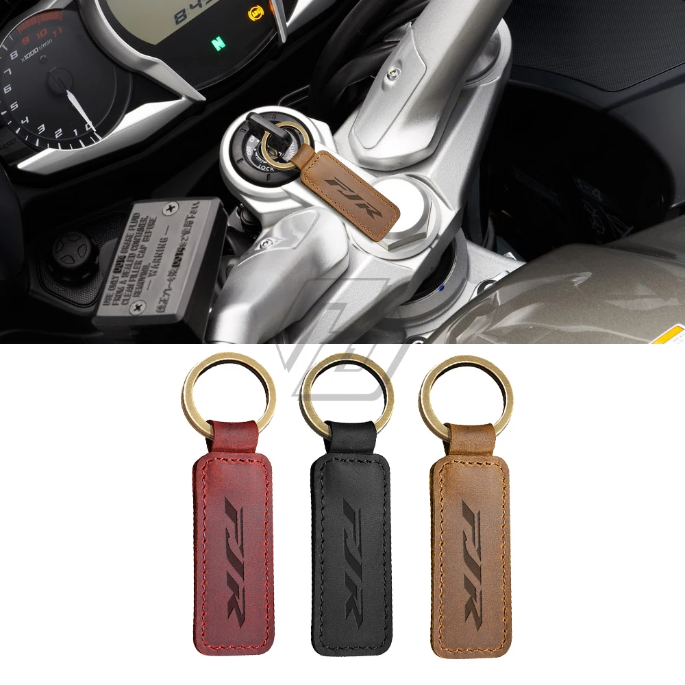 Motorcycle Keychain Cowhide Key Ring Case for Yamaha FJR1300 FJR1300A FJR1300ES FJR1300P