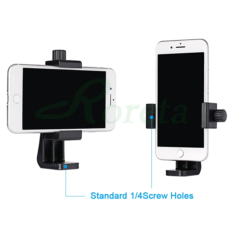 Roteta Tripod Mount Adapter Rotatable Stand Mount Adapter untuk iPhone Xiaomi Samsung Smart Phone Tripod Stand