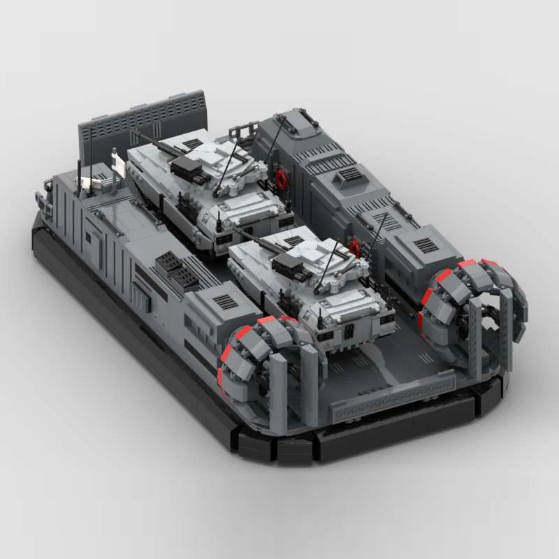 Hovercraft Landing MOC Building Blocks Military Series The Landing Craft Model Technology Bricks Vehicle Toys Display Xmas Gift