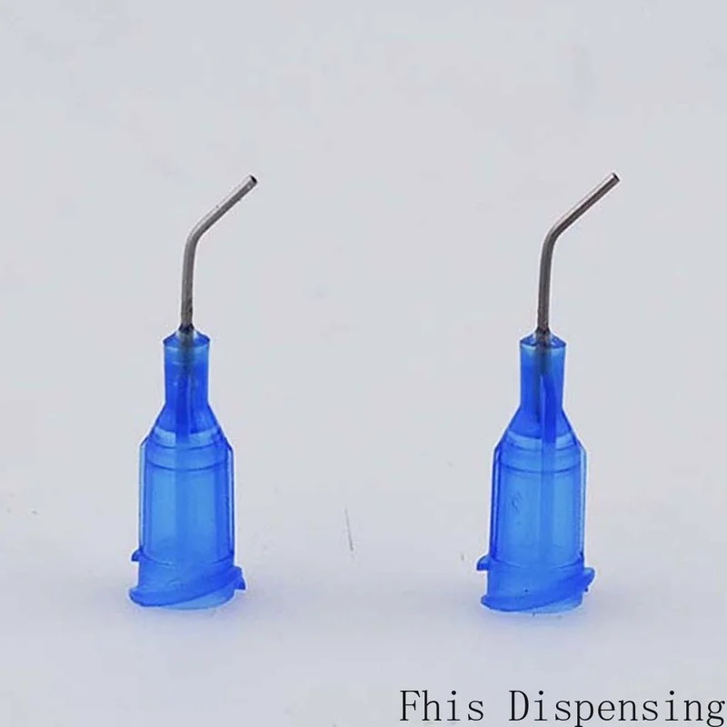 สแตนเลส Distribution Blunt Tip 22G 45องศาข้อศอก Dispensing เข็ม Pack Of 20