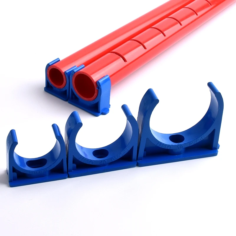 2~5pcs 20~50mm Blue PVC Pipe Clamp Connector Garden Irrigation Aquarium Fish Tank Watering Adapter Fittings Fixing Joints