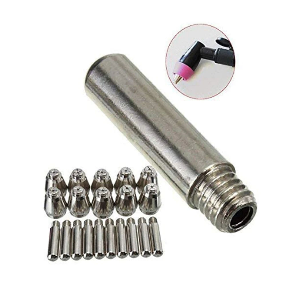 Welding Nozzle 100pcs Plasma Cutter 60A AG-60 AG60 Tip Electrode Consumable Accessories Kit of High Temperature Resistance