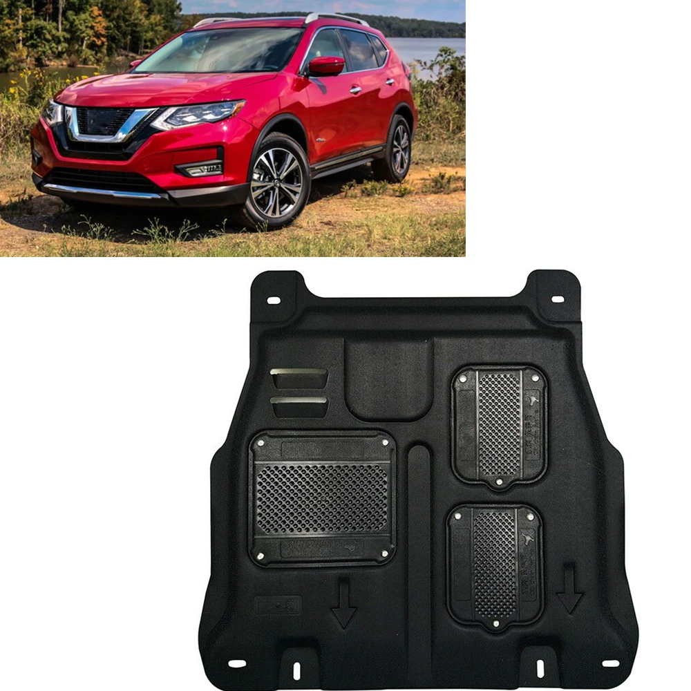 For Nissan Rogue 2014-2018 Under Engine Guard Board Splash Shield Mud Fender Plate Cover Black Car Mudflap Mudapron Mudguard Kit