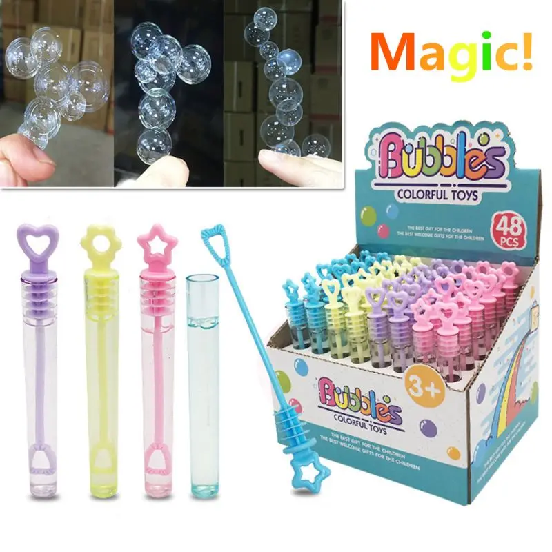 2022 6PCS Super Magic Bubble Soap Bottles Won't Burst Bubbles Blower Magic Toy Wedding Birthday Party Favors Bubbles Maker Kids