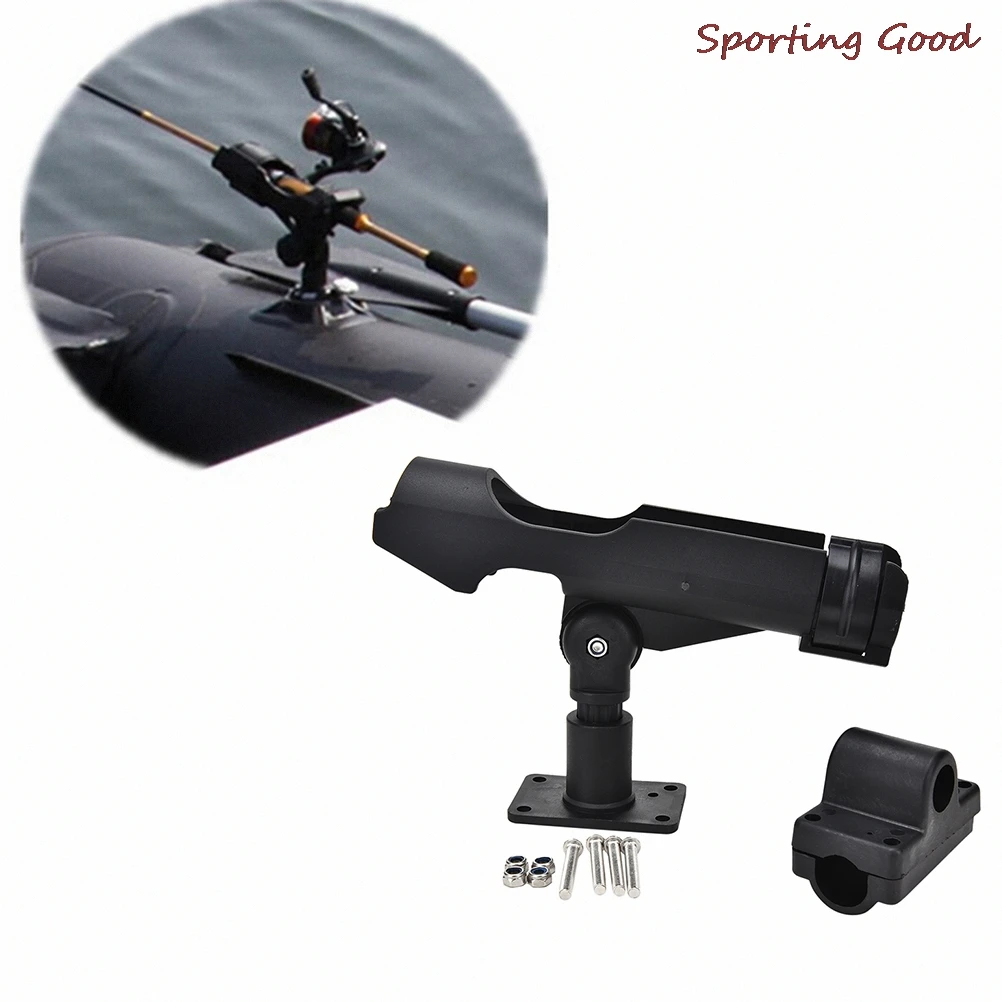 Adjustable Side Mount Rail Installation Or Directly Installed On Kayak Boat Fishing Pole Rod Holder Tackle Kit