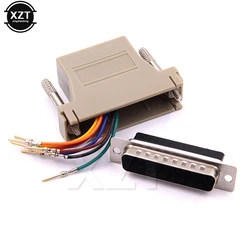 1Pcs RS232 DB25 Male Adapter Modem Adapter DB25 to RJ45 Adapter For Compatible Converter Adapter DB25M to RJ45 Adpater