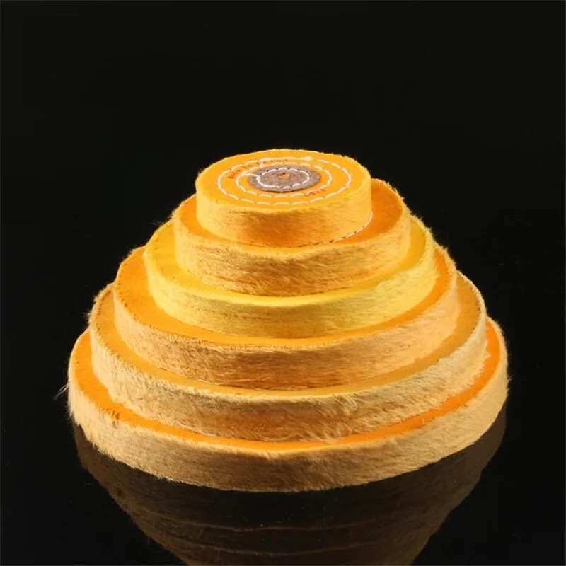 Rueda de tela de pulido de 2 "-8", rueda de tela de pelusa de algodón, rueda de pulido de espejo de joyería de oro y plata