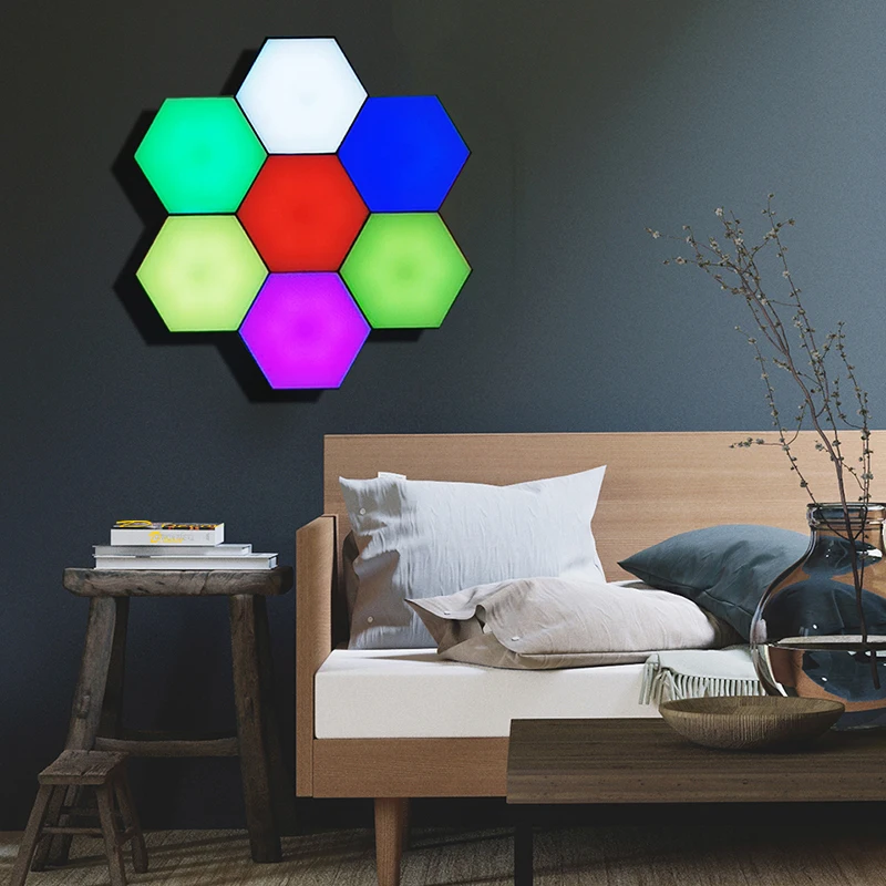 Nordic LED Quantum Lamp Bedroom Decor Modular RGB Colors Touch Helios Lighting Decoration Lights Night Lights Room Lights Decor