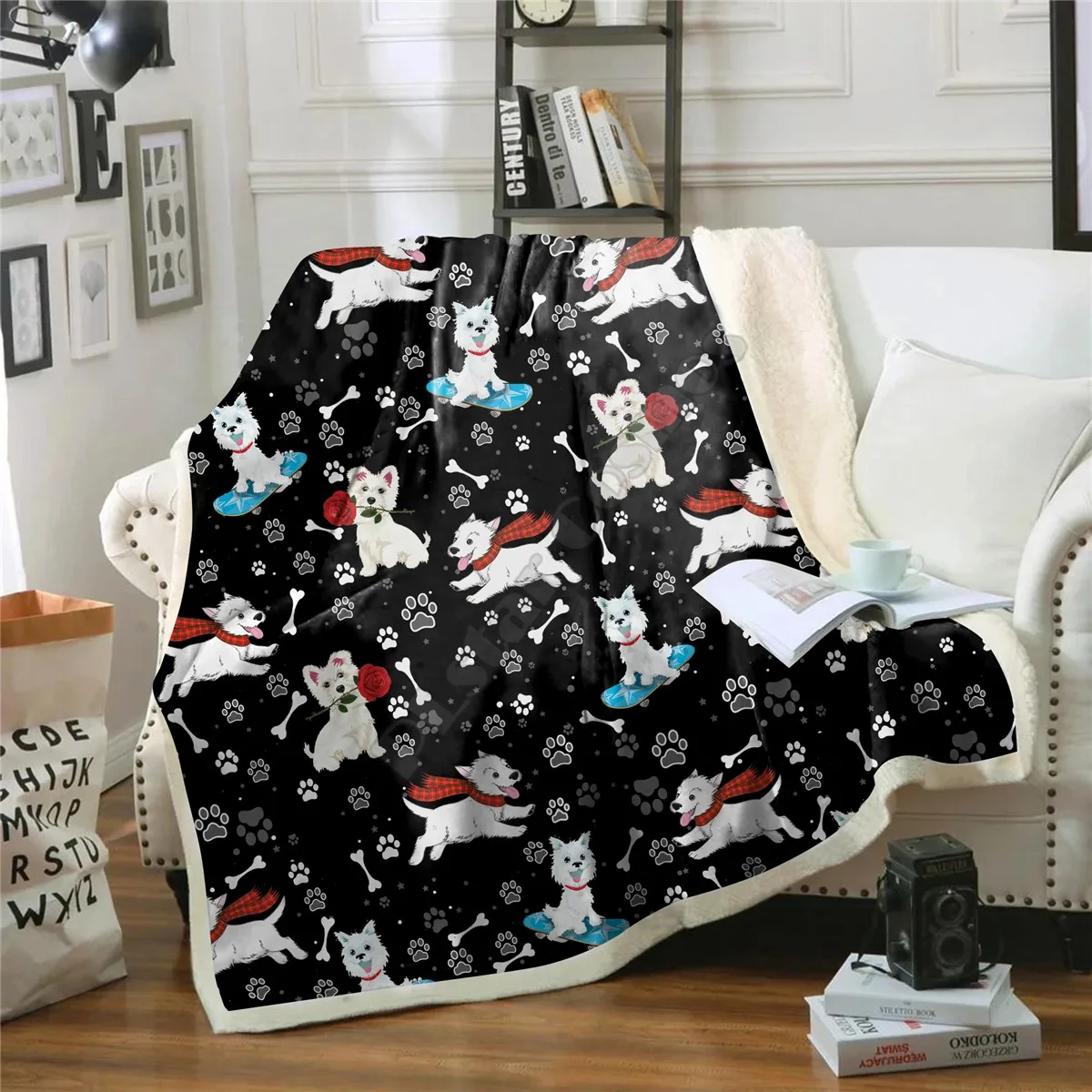 Cute Miniature Pinscher Cozy Premiun Fleece Blanket 3D All Over Printed Sherpa Blanket on Bed Home Textiles