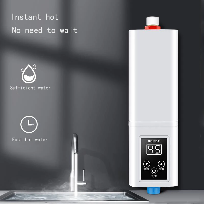 سخان مياه فوري كهربائي Tankless سخان مياه ساخن مطبخ استخدام تسخين سريع