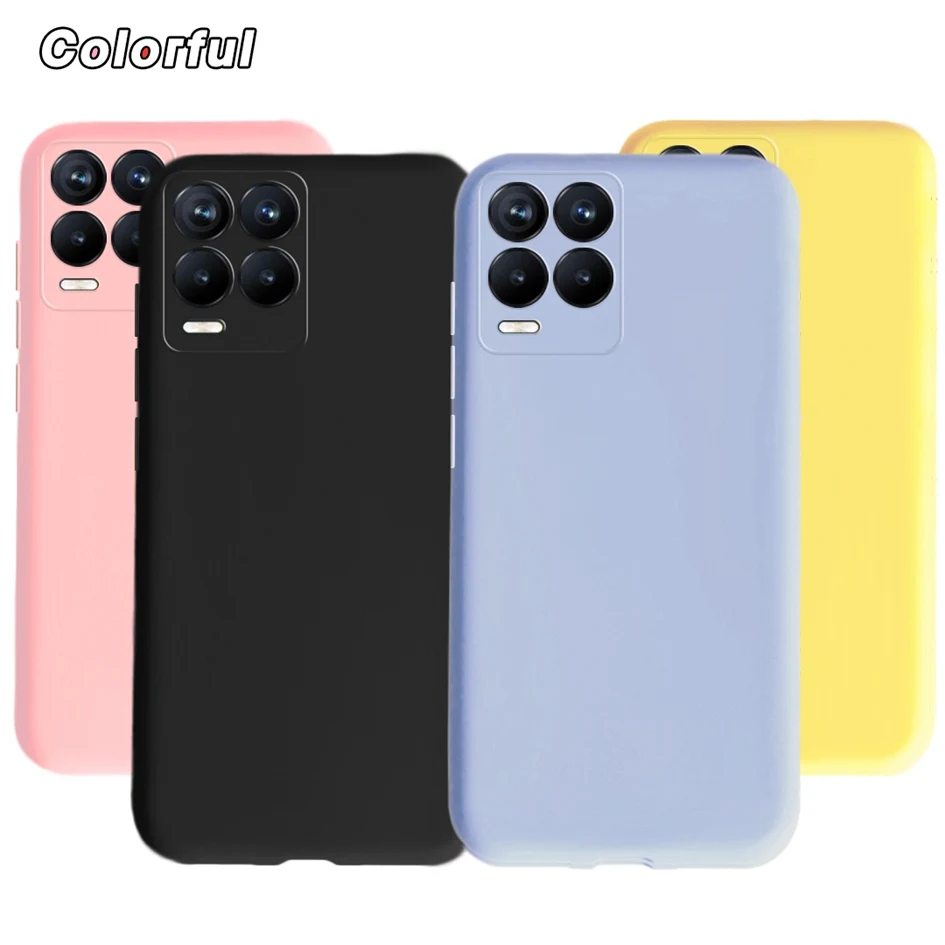 For Realme 8 Pro Case RMX3081 Cover Realme 8 Pro RMX3085 Coque Fundas Liquid Silicone Soft Phone Bumper For Realme 8 Global Capa