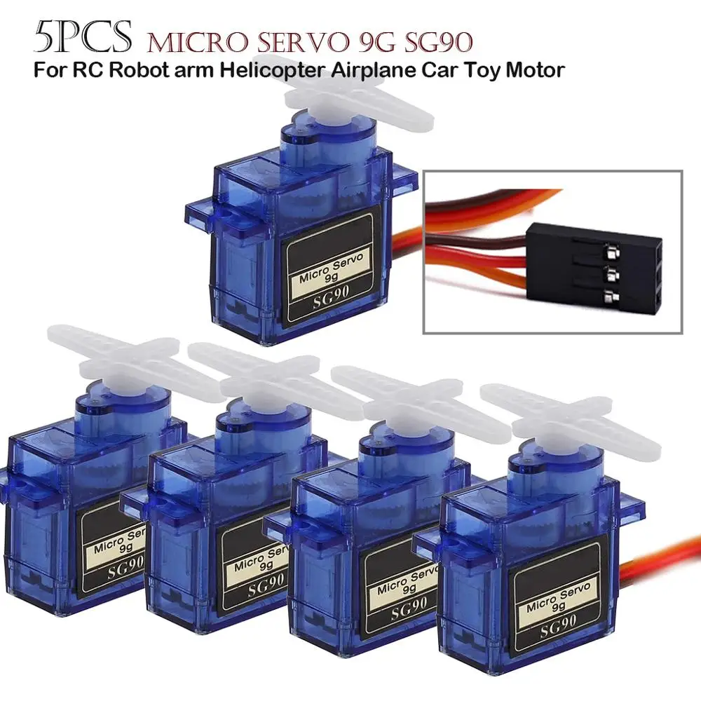 5 шт. классические микро-Сервоприводы 9g SG90 мини рулевая передача для радиоуправляемых вертолетов, самолетов, роботов 450