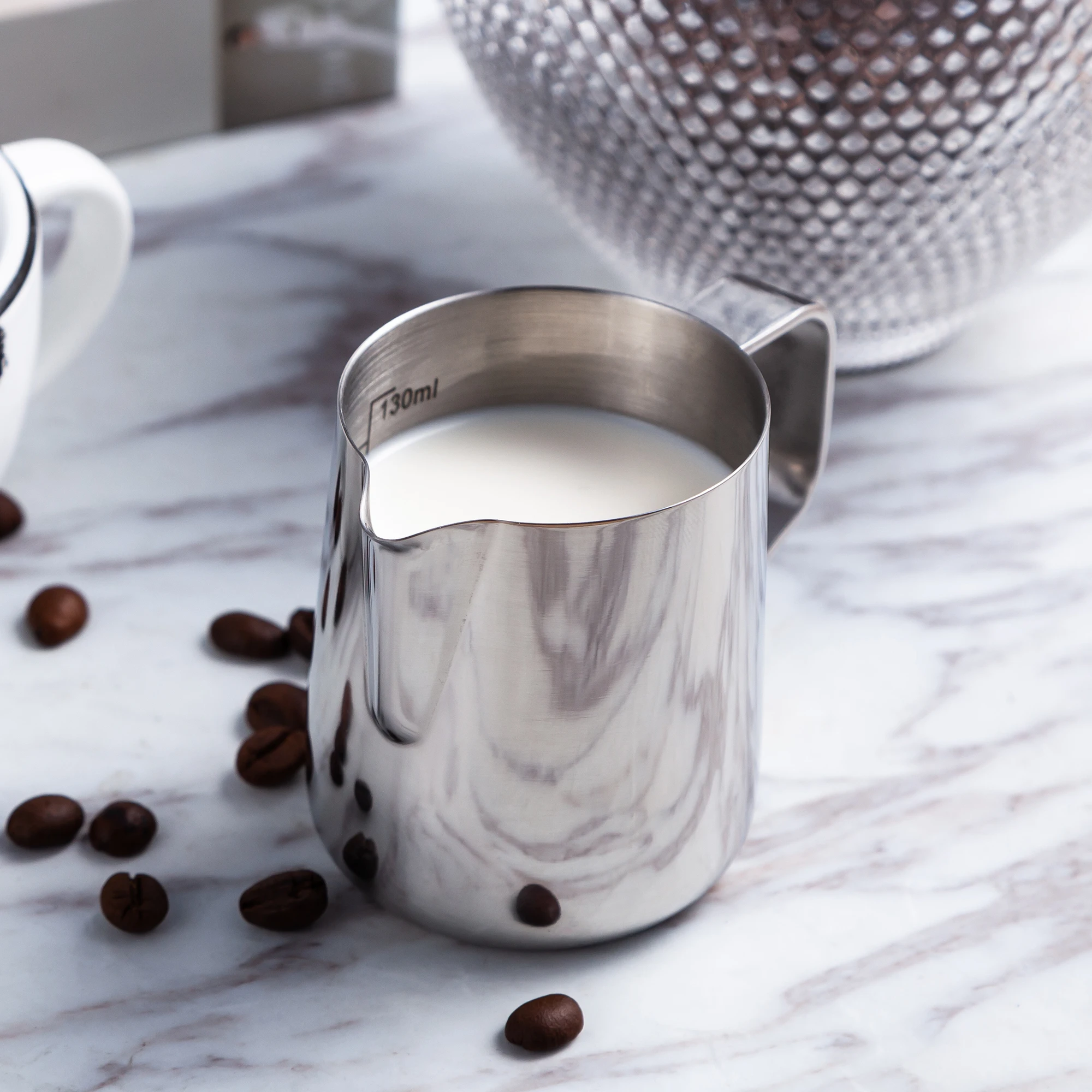 Stainless Steel Milk Frothing Pitcher, Frothing Pitcher, Espresso , Barista Craft, Latte Cappuccino Milk Creamer, Frother Jug