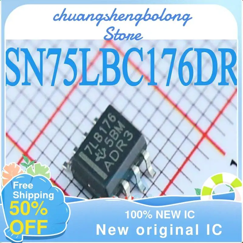 

10PCS SN75LBC176 SN75LBC176DR SOP8 7LB176 Bus transceiver driver chip New original IC