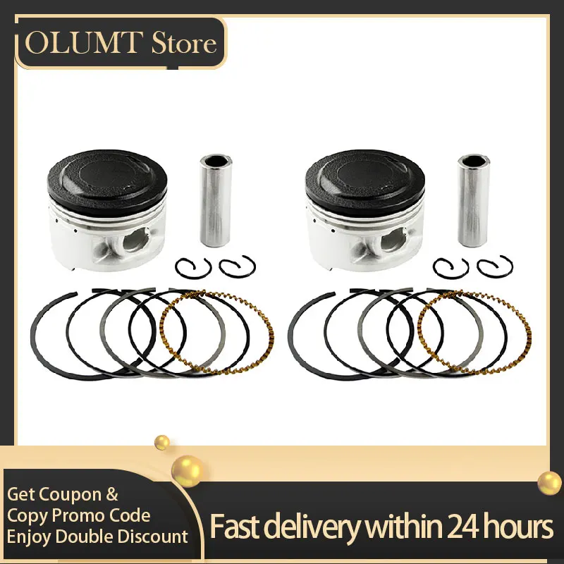 Motorcycle Accessories Cylinder Bore Size 49mm 49.25mm 49.5mm 49.75mm 50mm Piston Rings Full Kit For YAMAHA XV250 XC125 XV 250