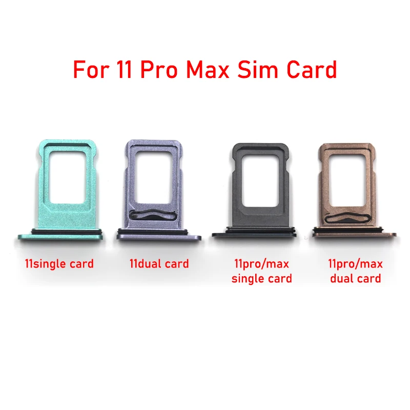 Micro Nano SIM Card Holder Tray Slot Replacement Part for Iphone 11 11Pro 11ProMax Pro Max SIM Card Holder Adapter Socket