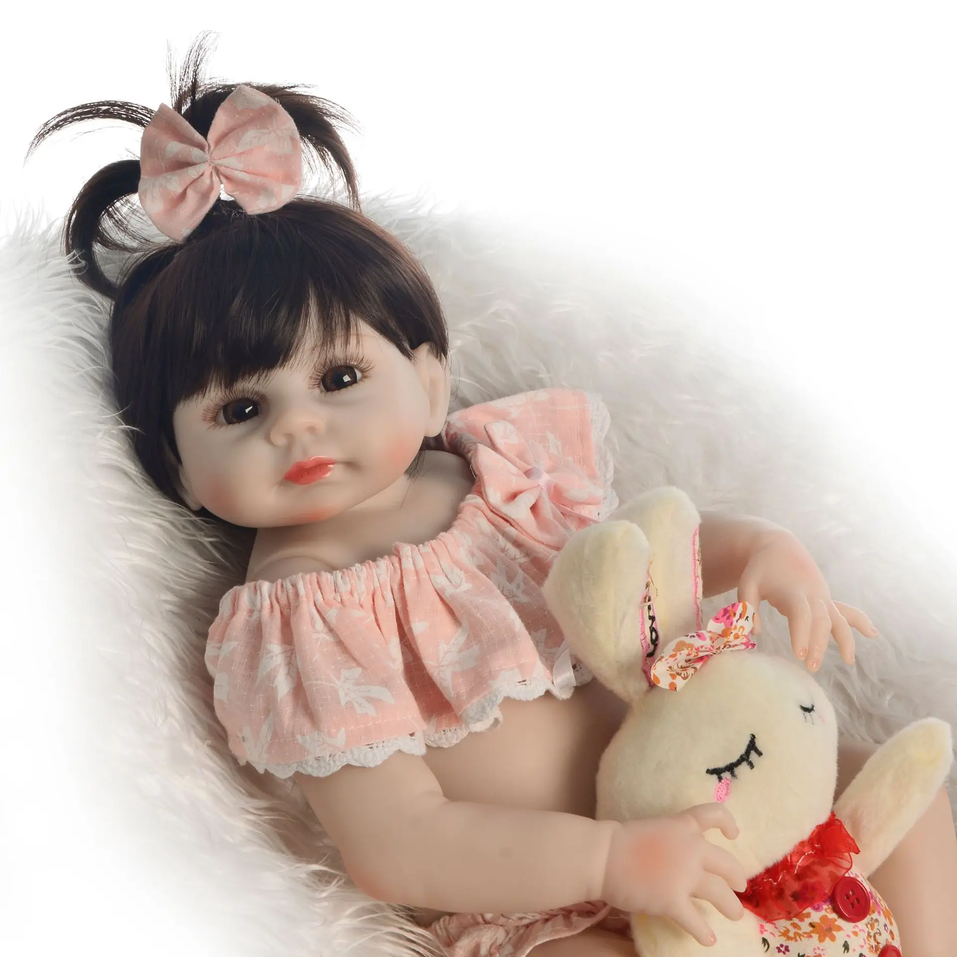 

Bebes 19 inch rebirth doll, simulation baby, lovely face, fashionable belly pocket, children's festival gift, children's toys