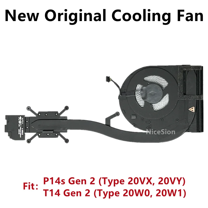 Ventilador de Refrigeração Original para Laptop Lenovo Thinkpad T14 Gen P14s Gen Radiador Uma 5h41b77165 5h41b77164 5h41b77166 Novo