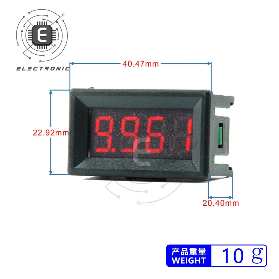 LCD Digital Display Voltage Measurement Tool DC 0-100V 0.36 Inch 3-Wire 4-Digit voltmeter Voltage Tester