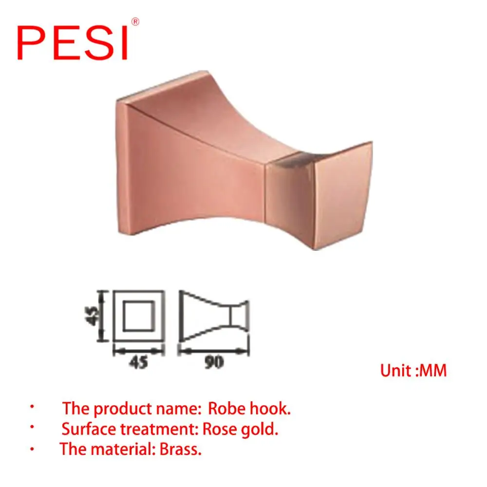 Bathroom Hardware Rose Gold Robe Hook Towel Rail Bar Rack Bar Shelf Tissue Paper Holder Toothbrush Holder Bathroom Accessories.
