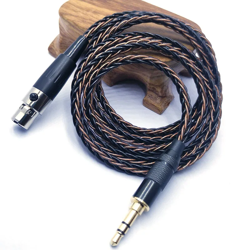 RY GMR 8 Core Audio Headphone Attached Cables 3.5mm Stereo Plug To Mini XLR for AK G Q701, K240S ,K271 ,K702 ,K141 ,K171, K712