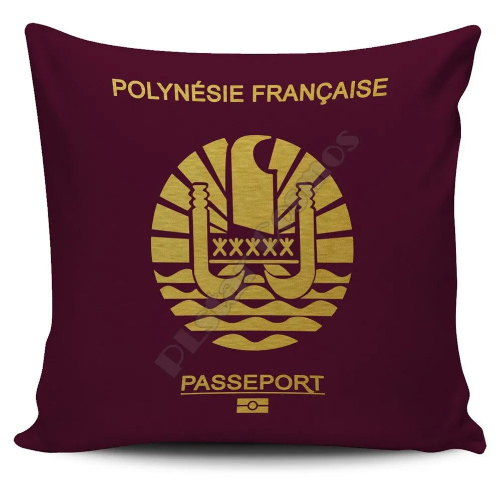 French Polynesia Pillow Cover Passport Version Pillow cases Throw Pillow Cover Home Decoration