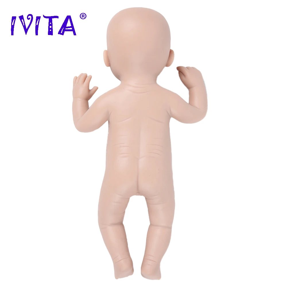 IVITA WG1509 15inch 1420g Full Body Silicone Reborn Baby Dolls Unpainted Unfinished Soft Girl Doll DIY Blank Children Toys