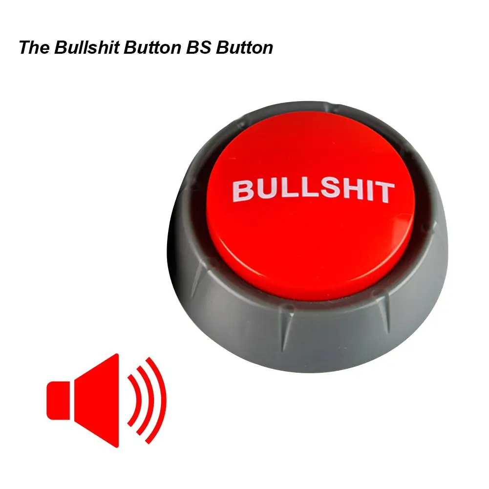 Bullshit Loudspeaker ButtonsBULLSHIT Light Sound Button Music Box Squeeze Box Tap Box Table Game Responder Fun Gag Toy