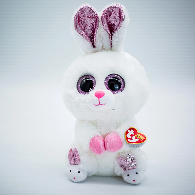 Ty 비니 부스 큰 눈 고양이 토끼 유니콘 봉제 장난감, 귀여운 염소 소녀 인형, 소년 생일 선물, 15cm