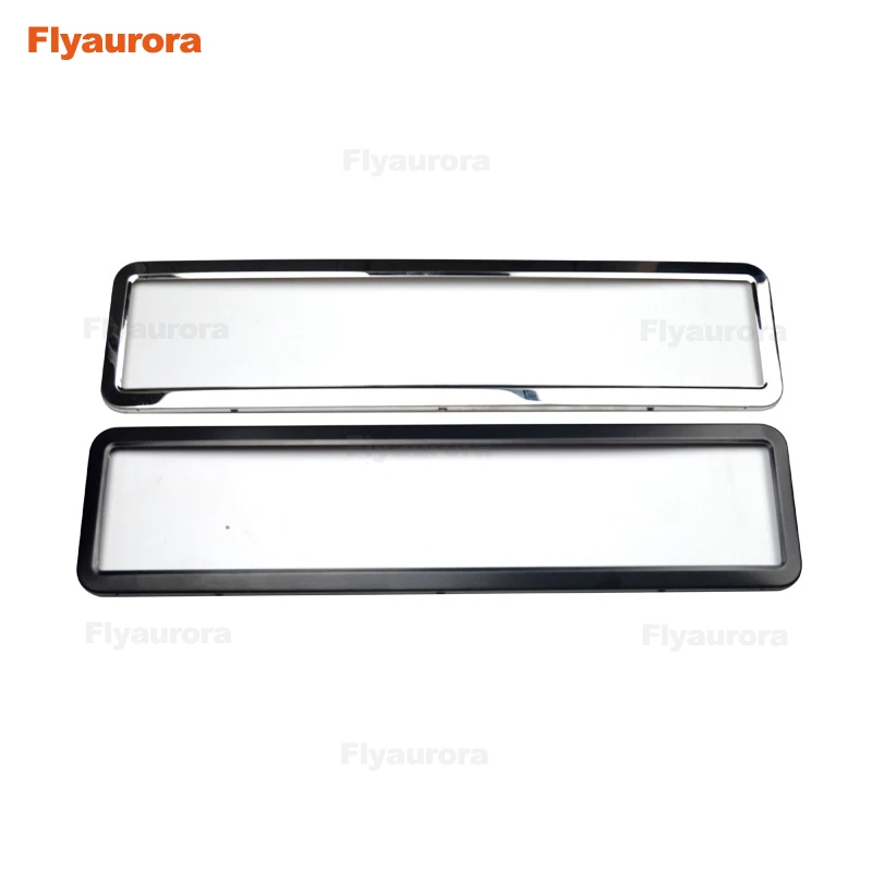 1 Set Stainless Steel European German Russian Car license plate frame plate holder number frame plate cover license plate