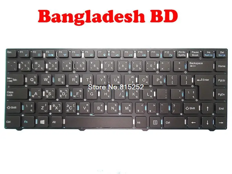 Laptop Keyboard For Shuttle E14 MP-11J78MU-F5175 82R-14B040-4475 11J7F5175MUL-B Bangladesh BD Without Frame Black New