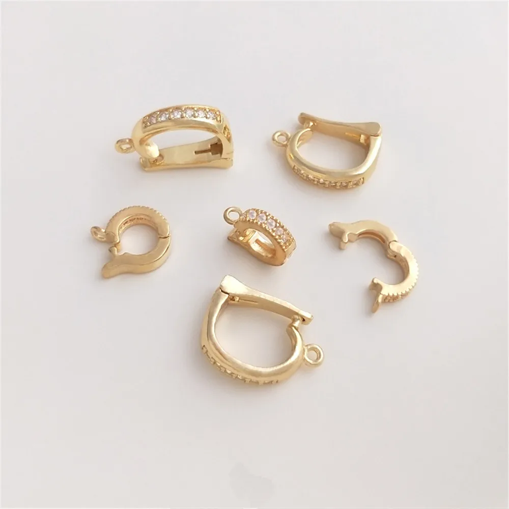 Chiusura con ciondolo universale intarsiato in zirconio placcato oro 14K chiusura con collana in cristallo di giada di perle accessori per chiusura