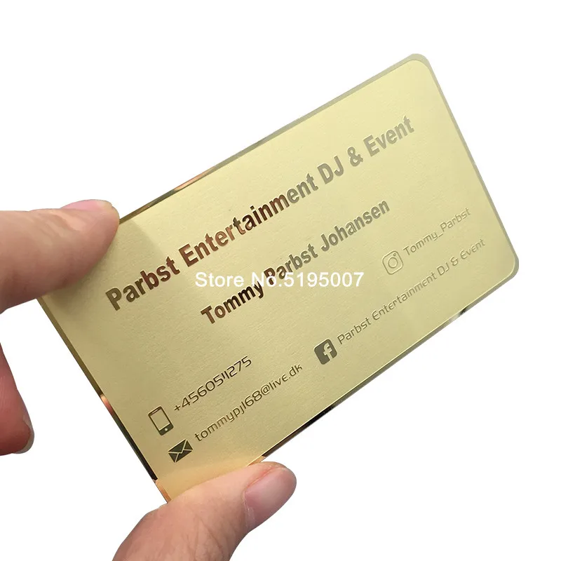 Wholesale Custom Name Laser Cut Metal Business Card