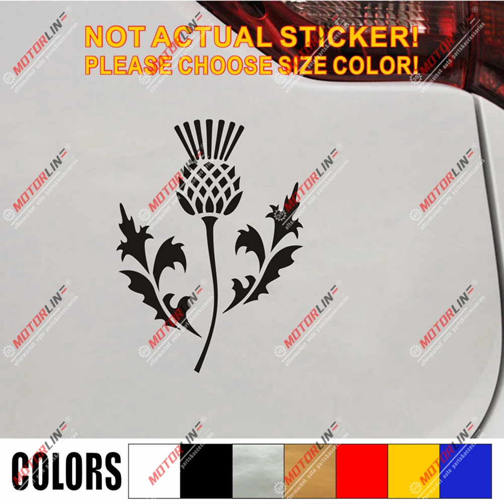 Thistle Scottish Flower Decal Sticker Scotland Car Vinyl pick size color c