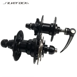 SILVEROCK-CNC Bike Alloy Hubs with 3 Speed Sprocket Disc Brake, Bicycle Bearing for Folding Kids Balance Bikes, 74mm, 85mm, 20H